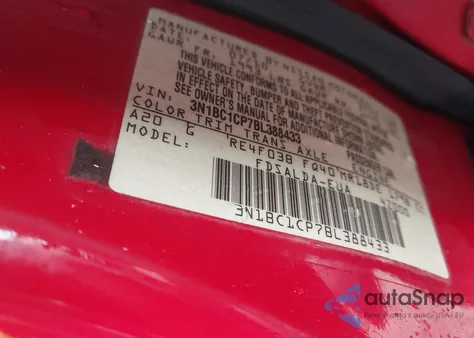 2011 Nissan Versa 1.8S z USA, uszkodzony, nr VIN 3N1BC1CP7BL388433